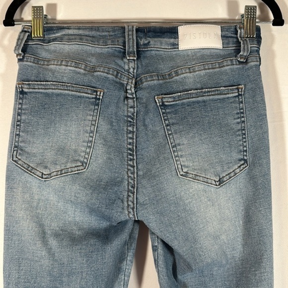 Pistola Light Blue Lightly Distressed Ankle Skinny Jeans - Picture 9 of 12